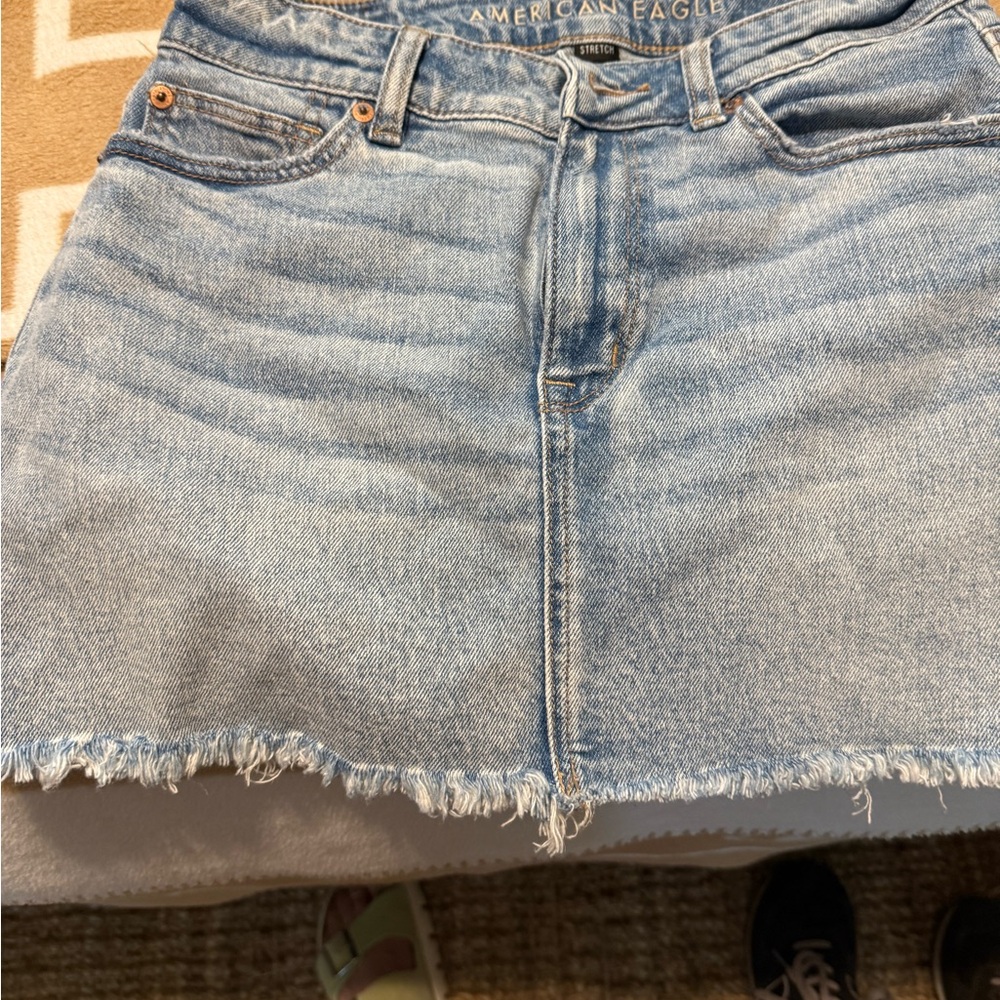 American Eagle Outfitters Light Blue Denim A-Line Skirt